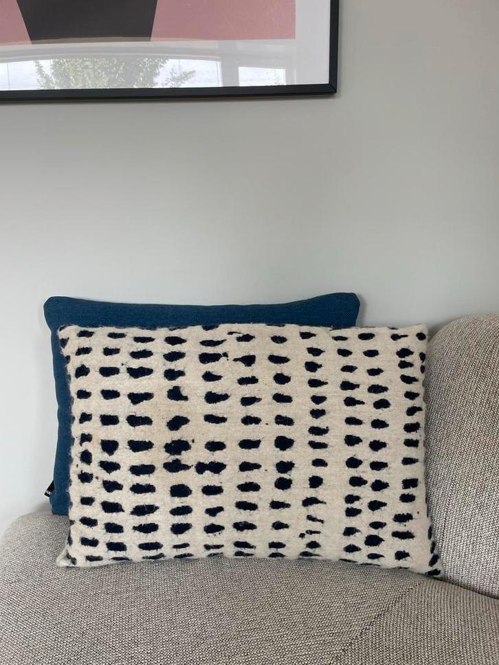 Etnicraft Sierkussen - Design, Huis en Inrichting, Woonaccessoires | Kussens, Zo goed als nieuw, Blauw, Rechthoekig, Ophalen of Verzenden