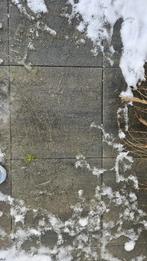 Tegels 60x60 betongrijs, Ophalen, Gebruikt, 5 tot 10 m², Beton