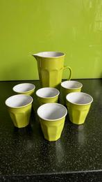 Waterkan of sangria set 7 delig nieuwstaat servies voor, Huis en Inrichting, Ophalen of Verzenden, Zo goed als nieuw, Overige stijlen