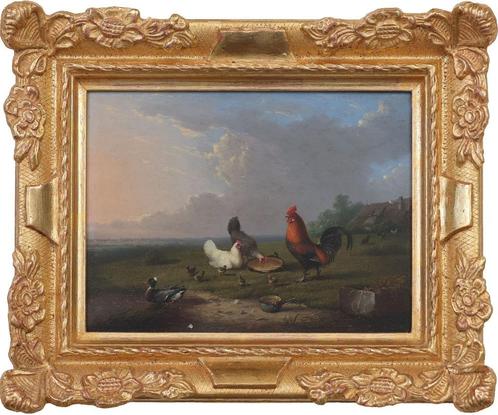 ====Frans van Severdonck 1809-1889 ====pluimvee====, Antiek en Kunst, Kunst | Schilderijen | Klassiek, Ophalen of Verzenden