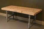 Houten tafel met stijgerbuis onderstel, Ophalen, 50 tot 100 cm, Nieuw, Industrieel