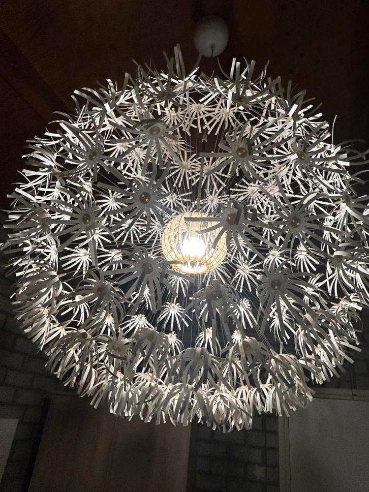 3 x Ikea Maskros hanglamp paardenbloem, Huis en Inrichting, Lampen | Plafondlampen, Zo goed als nieuw, Kunststof, Ophalen