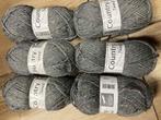 6 bollen tweed haak/breigaren kleur grijs - nieuwe bollen, Ophalen of Verzenden, Nieuw, Breien of Haken, Wol of Garen