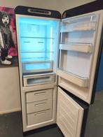 Zwarte Smeg koelkast, ZGAN, hoog model, bezorging mogelijk, Ophalen, 200 liter of meer, 60 cm of meer, 160 cm of meer