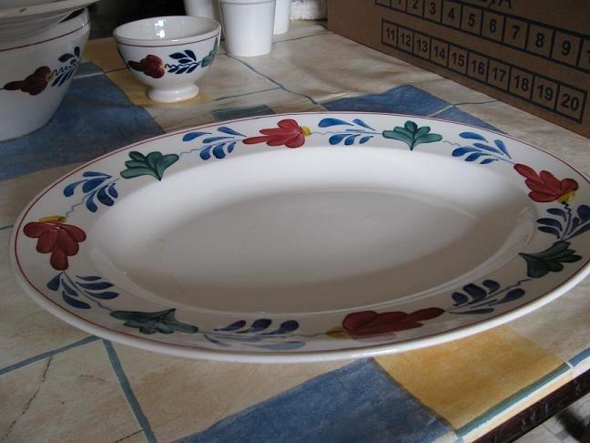 Boerenbont vleesschaal Sphinx/Regout (oud model) Boerenbond, Huis en Inrichting, Keuken | Servies, Gebruikt, Schaal of Schalen