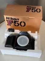 Nikon F50 in doos, Ophalen of Verzenden, Zo goed als nieuw, Spiegelreflex, Nikon