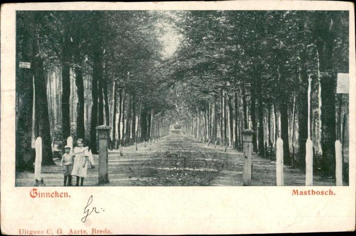 Ginneken Mastbosch  st 1902 uitg C.G. Aarts, Verzamelen, Ansichtkaarten | Nederland, Gelopen, Noord-Brabant, Voor 1920, Ophalen of Verzenden
