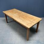 Authentieke grenenhouten keukentafel eettafel vintage hout, 200 cm of meer, 50 tot 100 cm, Grenenhout, Gebruikt