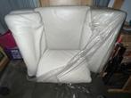 Fauteulis - wit - leather - stoel - gratis, Huis en Inrichting, Fauteuils, Ophalen, Zo goed als nieuw, Leer