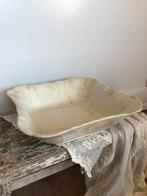 Antieke schaal beboterd, Antiek en Kunst, Antiek | Servies los, Ophalen of Verzenden