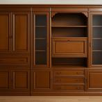 Grote klassieke vitrinekast / buffetkast – massief hout, Huis en Inrichting, Ophalen, Zo goed als nieuw, 25 tot 50 cm, 200 cm of meer
