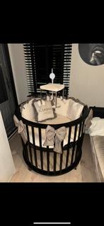 Zwarte Wieg met Muziek Mobile & Aankleding, Kinderen en Baby's, Babywiegjes en Ledikanten, Ophalen, Zo goed als nieuw, Wieg