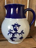 Karaf vaas kan karaf 1,5 liter blauw beschilderd, Ophalen of Verzenden