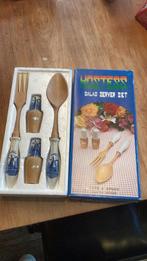 Vintage Delfts molen bestek met peper en zout stel, Ophalen of Verzenden, Nieuw, Rvs of Chroom
