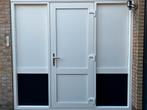 Kunststof deur met zijpanelen, zeer goede staat JANSMA, Ophalen, Kunststof, 120 cm of meer, 200 tot 215 cm