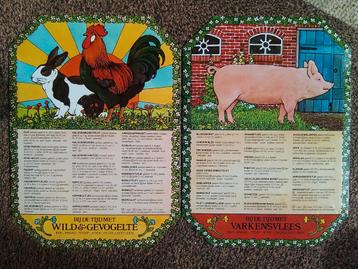 Vintage Blik Decoratie bij de tijd met wild gevogelte vlees beschikbaar voor biedingen
