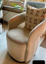 Moderne Bouclé Fauteuil, Ophalen, Zo goed als nieuw, Stof, 75 tot 100 cm