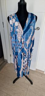 79)Te koop nieuwe mouwloze blauwe jurk 1 maat ongv.46/50, Made in Italy, Blauw, Jurk, Nieuw