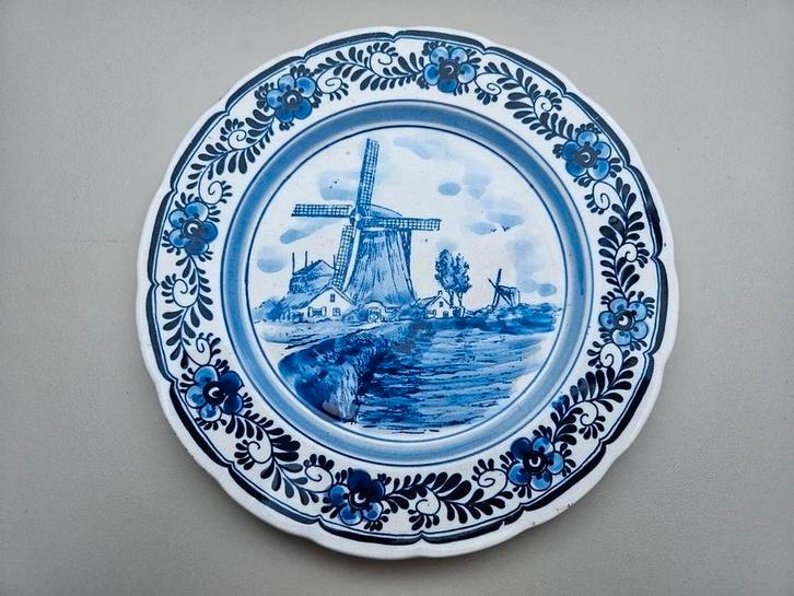 Delfts Blauw bord met molen, Antiek en Kunst, Antiek | Wandborden en Tegels, Ophalen