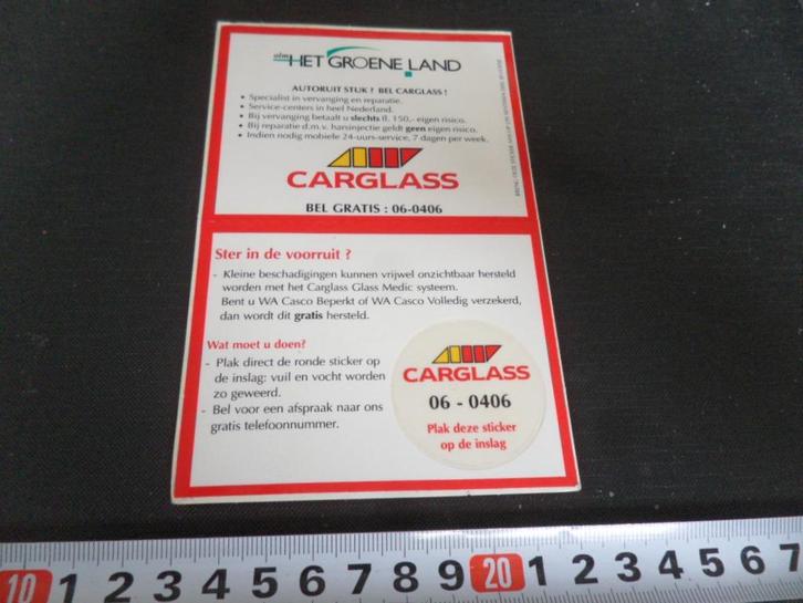 sticker carglass sticker op de inslag olm het groene land, Verzamelen, Stickers, Zo goed als nieuw, Ophalen