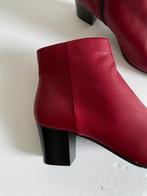 J572 Mooy maat 40 leren lage laarsjes laarzen schoenen leer, Ophalen of Verzenden, Zo goed als nieuw, Mooy, Rood