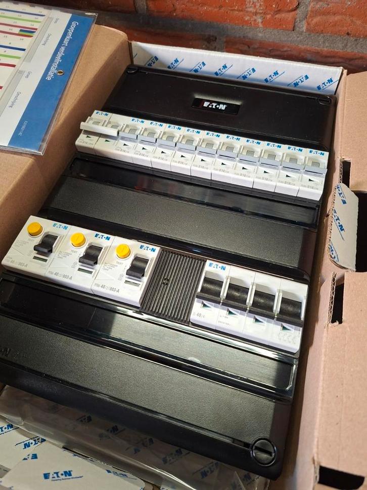 Eaton groepenkast 10 groepen + kookgroep, Doe-het-zelf en Verbouw, Elektra en Kabels, Nieuw, Overige typen, Ophalen of Verzenden