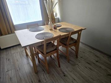 Houten eetkamerstoelen set van 4 IKEA Pinntorp ZGAN