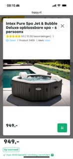 Intex Pure Spa Jet & Bubble Deluxe - 6 persoons, Tuin en Terras, Bubbelbaden en Hottubs, Ophalen, Zo goed als nieuw, Afdekzeil