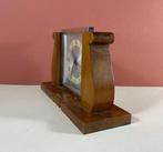 Frans art deco klokje in houten staander, Antiek en Kunst, Antiek | Klokken, Ophalen of Verzenden