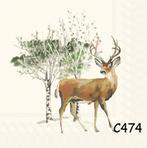 Servetten decoupage/bullet journal * hert C474, Verzenden, Nieuw, Materiaal