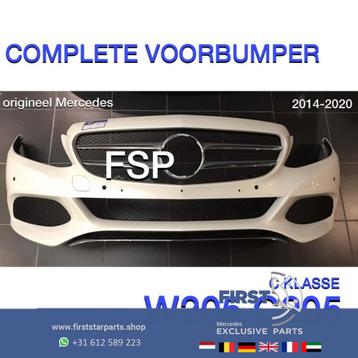 W205 C205 S205 VOORBUMPER Mercedes C Klasse 2014-2020 WIT DI