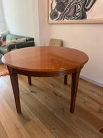 Ronde uitschuifbare eettafel / midcentury / design / vintage, Ophalen of Verzenden, Vijf personen of meer, Rond, 100 tot 150 cm