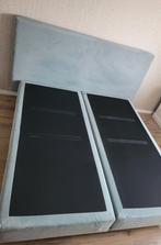 Auping bedombouw/boxspring met hoofdbord, Blauw, Tweepersoons, Ophalen of Verzenden, Zo goed als nieuw