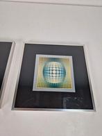 Vintage Gelatin offset lithography Vega-Zett 2 Vasarely '70, Ophalen of Verzenden