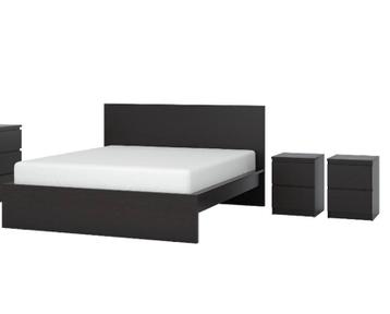 Compleet Ikea Malm bed 140x200 + nachtkastjes - afbeelding 17