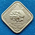 Herdenkingsstuiver Wilhelmina Juliana Beatrix, Postzegels en Munten, Penningen en Medailles, Verzenden, Overige materialen, Nederland