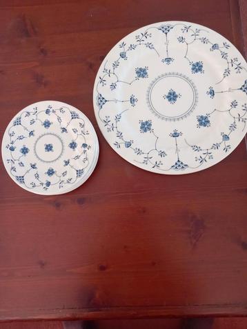 Taartschaal + 6 Bordjes Engels Servies Georgian Collection beschikbaar voor biedingen