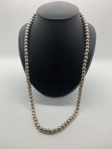V1000 Prachtige zilveren ketting beads balletjes 90 gram beschikbaar voor biedingen