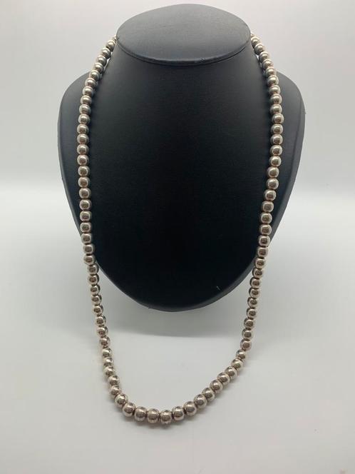 V1000 Prachtige zilveren ketting beads balletjes 90 gram, Sieraden, Tassen en Uiterlijk, Kettingen, Zilver, Zilver, Ophalen of Verzenden