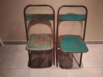 Metalen Klapstoel - Vintage Industrieel, Huis en Inrichting, Stoelen, Ophalen of Verzenden