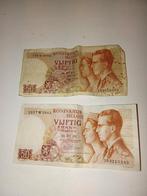 2 x 50 Frank België 1966, Postzegels en Munten, Bankbiljetten | België, Ophalen of Verzenden
