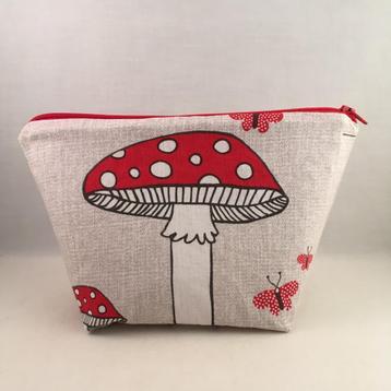 projectbag / etui / toilettas herfst / paddenstoelen optie 1 beschikbaar voor biedingen