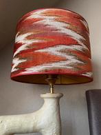 Lampenkap velvet bordeaux rood paars oranje groen beige, Ophalen of Verzenden, Zo goed als nieuw, Rood, Rond