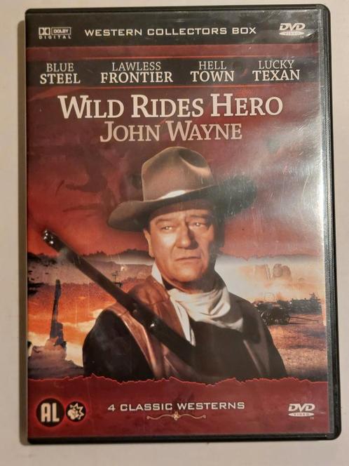 John Wayne Wild Rides Hero dvd (4 Classis Westerns), Cd's en Dvd's, Dvd's | Klassiekers, Zo goed als nieuw, Actie en Avontuur