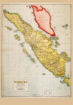 Antieke landkaart van Sumatra Nederlands Indië (nieuw), Boeken, Atlassen en Landkaarten, Nieuw, Nederland, Ophalen of Verzenden