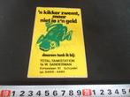 sticker schijndel total tankstation fa w sanderman - kikker, Ophalen, Zo goed als nieuw, Bedrijf of Vereniging