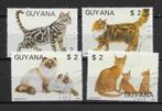 Guyana 1988 poezen katten, Verzenden, Gestempeld, Zuid-Amerika