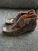 Bruine Krokodillenleer look Boots Heren mt 40, Ophalen, Gedragen, Bruin, Boots