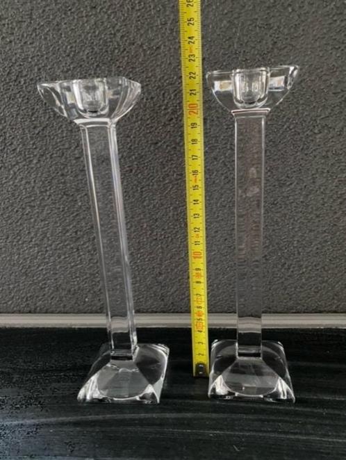 kristallen kandelaars, Huis en Inrichting, Woonaccessoires | Kandelaars en Kaarsen, Minder dan 25 cm, Overige materialen, Ophalen of Verzenden