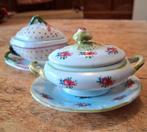 Porcelain dinners Art soepterrine Poppenhuis. Mini servies., Ophalen of Verzenden